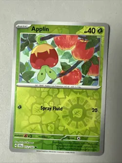 Pokemon TCG * SV Stellar Crown * 12/142 Applin * REVERSE HOLO COMMON * FRESH PK - Image 1