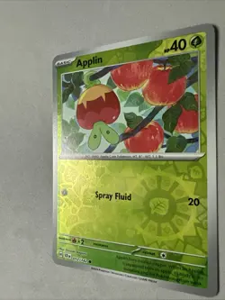 Pokemon TCG * SV Stellar Crown * 12/142 Applin * REVERSE HOLO COMMON * FRESH PK - Image 2