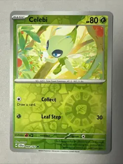 Pokemon TCG * SV Stellar Crown * 4/142 Celebi * REVERSE HOLO Uncommon * FRESH PK - Image 1