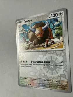 Pokemon TCG * SV Stellar Crown * 112/142 Tauros * REVERSE HOLO COMMON * FRESH PK - Image 2