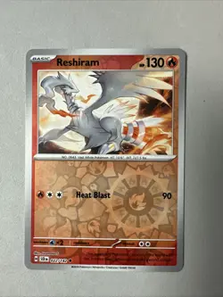 Pokemon TCG * SV Stellar Crown * 22/142 Reshiram * REVERSE HOLO U * FRESH PK - Image 1