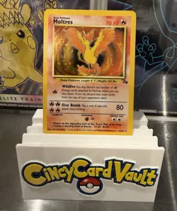 Pokemon TCG Moltres 12/62 Fossil Holo Rare EN 1999 Unlimited 70 HP - Image 1