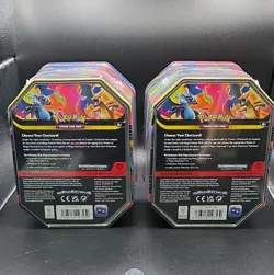 Mega Charizard X and Y Tins Sealed 2026 Set of 2 Pokemon TCG Phantasmal Flames - Image 3