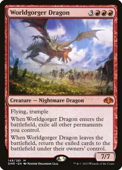 MTG Magic the Gathering Worldgorger Dragon (148/520) Dominaria Remastered NM - Image 1