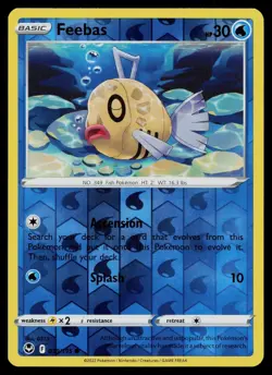 FEEBAS 039/195 COMMON SILVER TEMPEST POKEMON REVERSE HOLO NM - Image 1