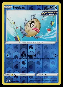 FEEBAS 037/203 COMMON EVOLVING SKIES POKEMON REVERSE HOLO NM - Image 1
