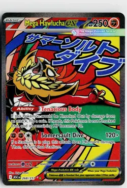 Pokemon TCG Mega Hawlucha EX 268/217 Ascended Heroes Mega Attack Rare B - Image 1