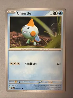 Pokemon TCG * SV Stellar Crown * 43/142 Chewtle Common * FRESH PK - Image 1