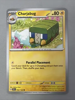 Pokemon TCG * SV Stellar Crown * 52/142 Charjabug Common * FRESH PK - Image 1