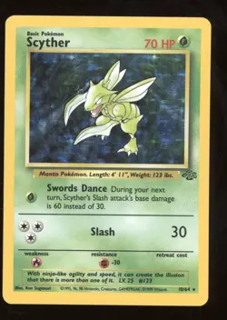 1999 Pokemon Jungle Scyther Holo Rare #10/64 - Image 1