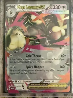 Mega Lopunny Ex 84/94 Holo NM - Pokemon Mega Evolution Phantasmal Flames - Image 1
