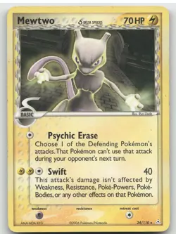 2008 EX Holon Phantoms Mewtwo Rare #24/110 - Image 1