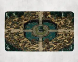 MTG Playmat | Retro Pixel Orzhov Themed Playmat | Unofficial MTG Playmat - Image 1