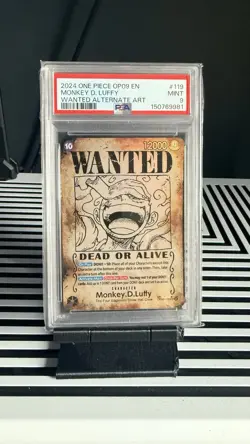 ONE PIECE OP09 Monkey D. Luffy Alternate Art PSA 9 - Image 1