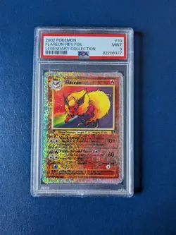 Pokemon TCG Flareon Reverse Holo 10/110 Legendary Collection PSA 9 WOTC Card - Image 1