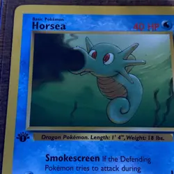Horsea 49/62 1st Edition Fossil Common Pokemon TCG Card Nintendo NM/MT Vintage - Image 2