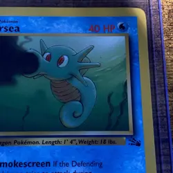 Horsea 49/62 1st Edition Fossil Common Pokemon TCG Card Nintendo NM/MT Vintage - Image 3