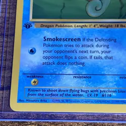 Horsea 49/62 1st Edition Fossil Common Pokemon TCG Card Nintendo NM/MT Vintage - Image 5