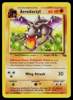 Pokemon Card - Aerodactyl Fossil 16/62 Unlimited Rare - Image 1