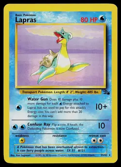 Pokemon Card - Lapras Fossil 25/62 Rare - Image 1