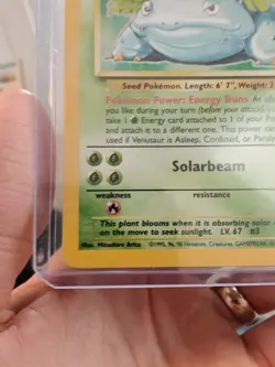 Venusaur Base Set Unlimited Holo Rare Card 15/102 - Image 3