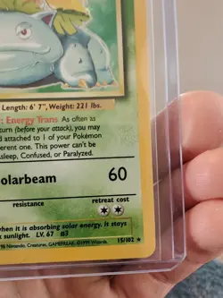 Venusaur Base Set Unlimited Holo Rare Card 15/102 - Image 4