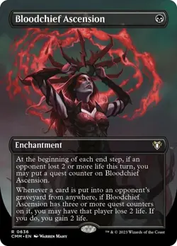 Bloodchief Ascension (Borderless) Commander Masters FOIL MTG Card - Image 1