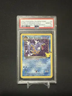 2021 Pokemon Dark Gyarados 8/82 Celebrations: Classic Collection PSA 10 GEM MINT - Image 1