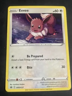 Eevee SWSH127 Cosmos Holo LP - Sword & Shield Promo 2021 - Pokemon TCG - Image 1
