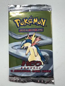 Pokemon TCG Neo Genesis Unlimited Booster Pack Sealed Typhlosion Art WOTC - Image 1