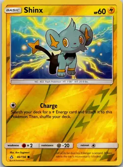 POKEMON SHINX 46/156 COMMON REVERSE HOLO ULTRA PRISM NM/M - Image 1
