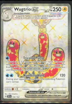 Wugtrio ex Ultra Rare SV05: Temporal Forces #190/162 [Near Mint] Pokemon TCG - Image 1