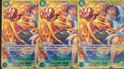 Monkey D. Luffy OP13-118 Secret Rare Carrying On His Will One Piece TCG NM x3 - Image 1