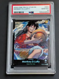 MONKEY D. LUFFY - FOIL ST08 EN - PSA 10 - 2023 ONE PIECE STARTER DECK #001 - Image 2