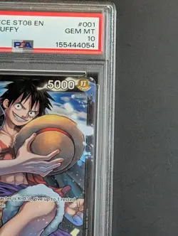 MONKEY D. LUFFY - FOIL ST08 EN - PSA 10 - 2023 ONE PIECE STARTER DECK #001 - Image 4
