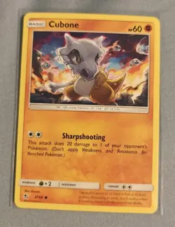 Pokemon TCG Cubone 37/68 Hidden Fates Regular NM/LP Card - Image 1