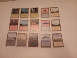 15 Revised 3rd Edition Basic Land Lot 1 of each art MTG Magic the Gathering - Image 1