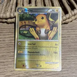 Raichu - 10/123 - Pokemon Heart Gold Soul Silver Reverse Holo Rare NM - Image 1