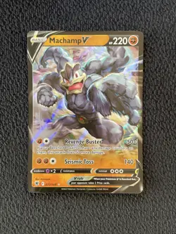 Machamp V 072/189 Astral Radiance Ultra Rare Holo Pokemon Card - Image 1