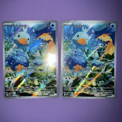 2x Ducklett 109/086 Pokemon Lot White Flare Illustration Rare IR NM Mint - Image 1