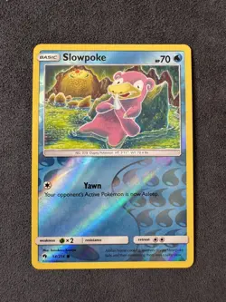Pokemon TCG Slowpoke Lost Thunder 54/214 Reverse Holo Tomokazu Komiya - Image 2