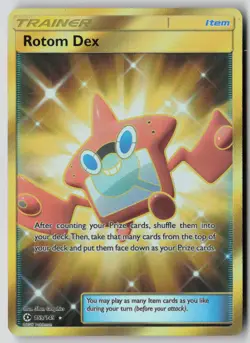 Rotom Dex (Secret) 159/149 Holo Secret Rare SM Base Set Pokemon NM - Image 1