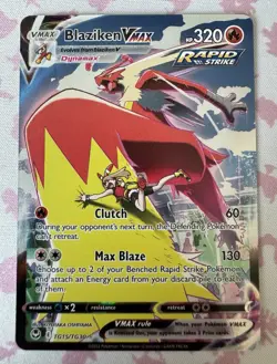 Pokemon TCG Blaziken VMAX TG15/TG30 Silver Tempest TG Rapid Strike Holo UR - Image 1