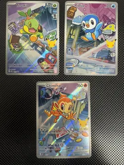 Pokemon TCG First Partner Illustration Collection Gen 4 Sinnoh Starters NM - Image 1