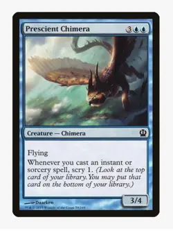 MTG Prescient Chimera #59 Theros (THS) Magic Card in Protective Sleeve - Image 1