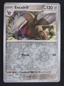 Excadrill 147/197 Uncommon Obsidian Flames Pokemon Reverse Holo NM - Image 1