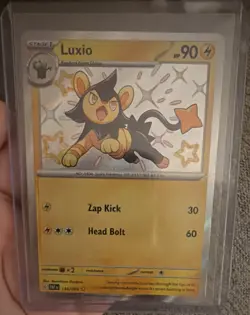 Pokemon TCG Luxio 136/091 SV: Paldean Fates Shiny Rare Holo Basic 90 HP - Image 1