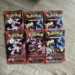Pokemon TCG: Scarlet and Violet Destined Rivals Booster Pack Sealed - LOT OF 6 - Image 1