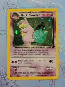 Pokemon TCG Team Rocket Set Dark Slowbro 12/82 Holo LP - Image 1