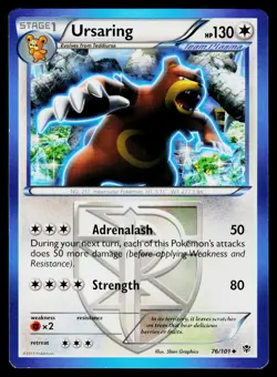 Ursaring 76/101 Uncommon Plasma Blast Pokemon NM - Image 1